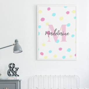 Customisable Nursery Girls' Room Poster