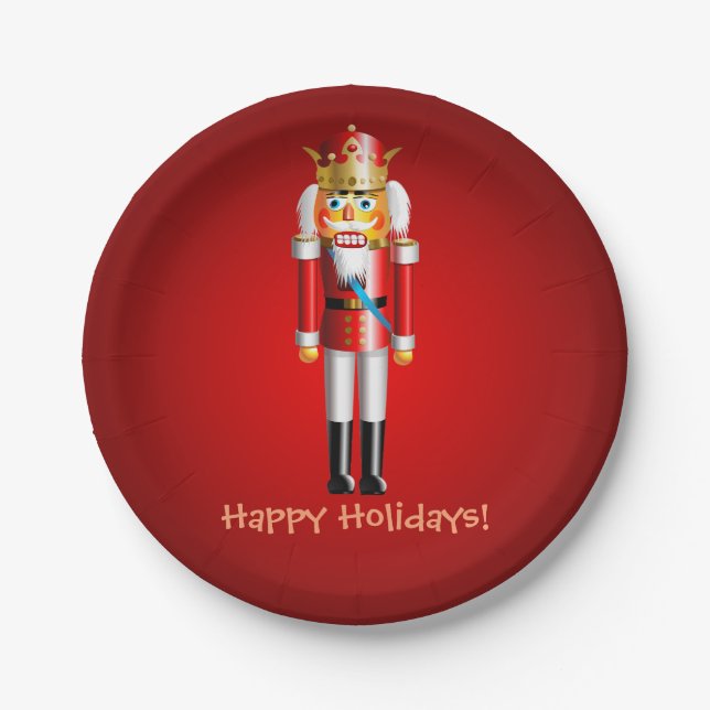 Customisable Nutcracker Paper Plate (Front)