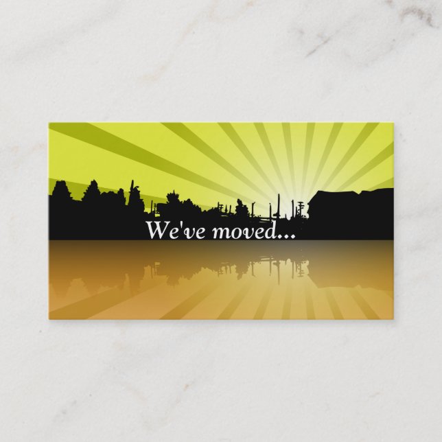 Customisable Office Just Moved Location Business Card (Front)