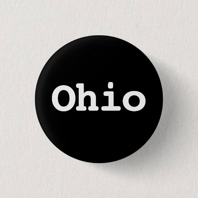 Customisable Ohio Typography 3 Cm Round Badge (Front)
