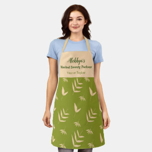 Customisable Olive Green All-Over Print Apron