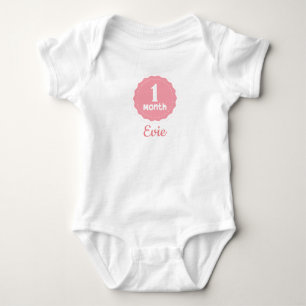 Customisable One Month Baby Bodysuit