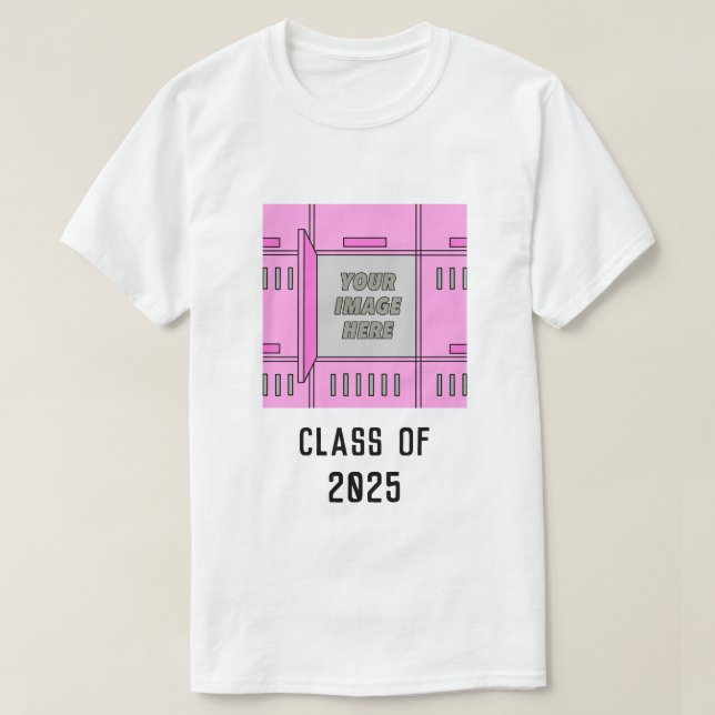 Customisable Open Locker Frame Bubble Gum Pink  T-Shirt (Design Front)