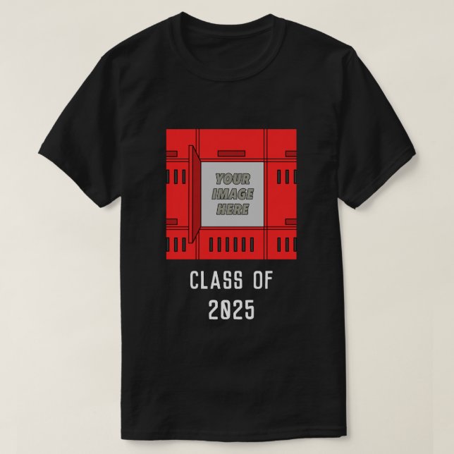 Customisable Open Locker Frame Red T-Shirt (Design Front)