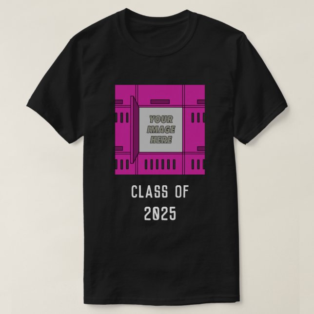 Customisable Open Locker Frame Violet T-Shirt (Design Front)