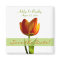 Customisable Orange Tulip Save the Date Magnet