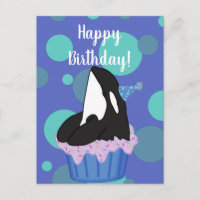 Customisable Orca Killer Whale Birthday