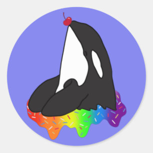 Customisable Orca Killer Whale  Classic Round Sticker