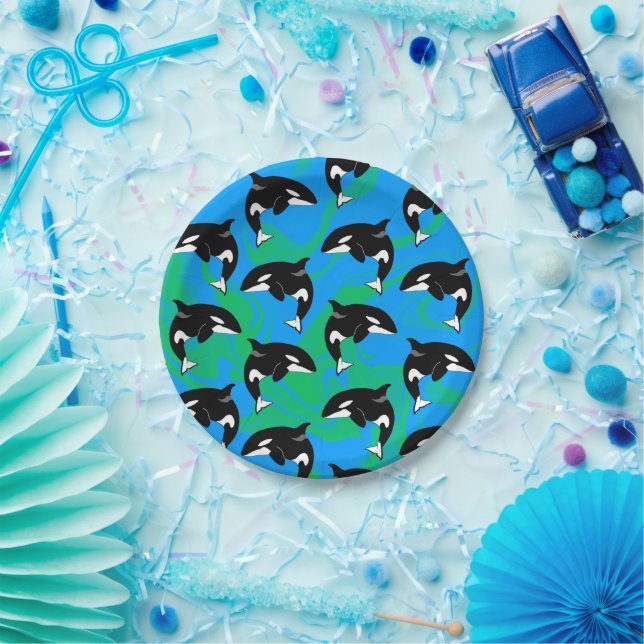 Customisable Orca Killer Whale  Paper Plate (Party)