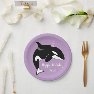 Customisable Orca Killer Whale Paper Plate