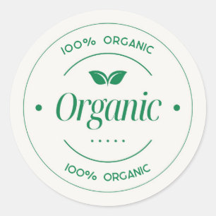 Customisable Organic Product Business Classic Round Sticker