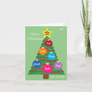 Customisable Ornament Christmas Tree Card