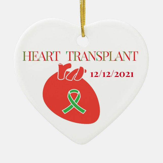 Customisable Ornament for Heart Transplant (Front)