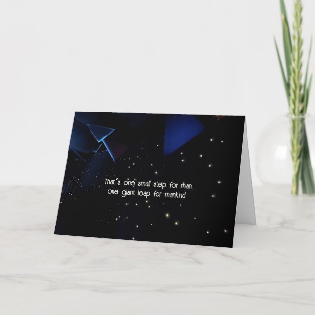 Customisable Outer Space Theme Folded Greeting Card (Front)