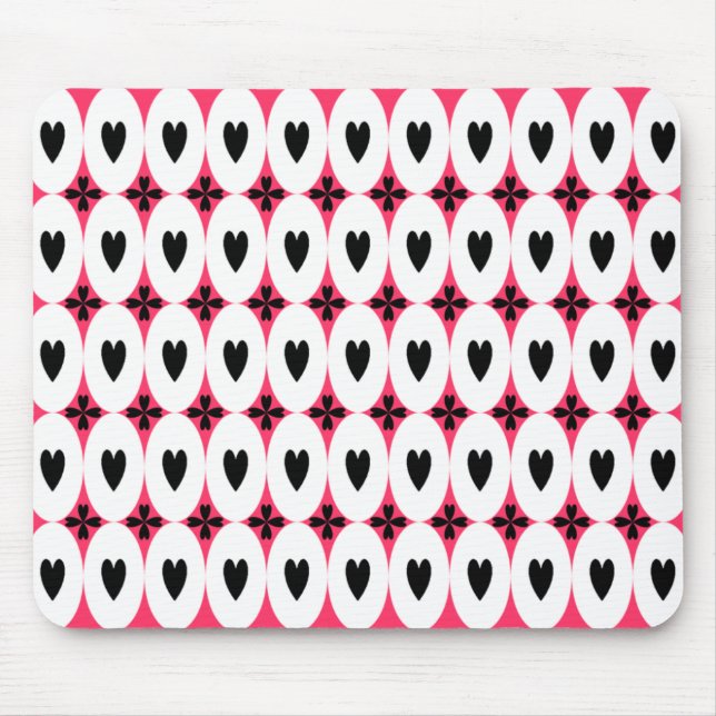 Customisable Oval Hearts Mouse Pad (Front)