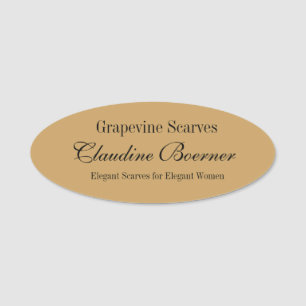 Customisable Oval Name Tag Badge Crafter Magnetic