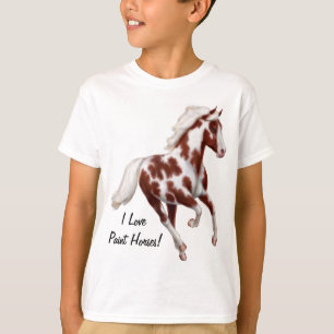 Customisable Overo Paint Horse Kids T-Shirt