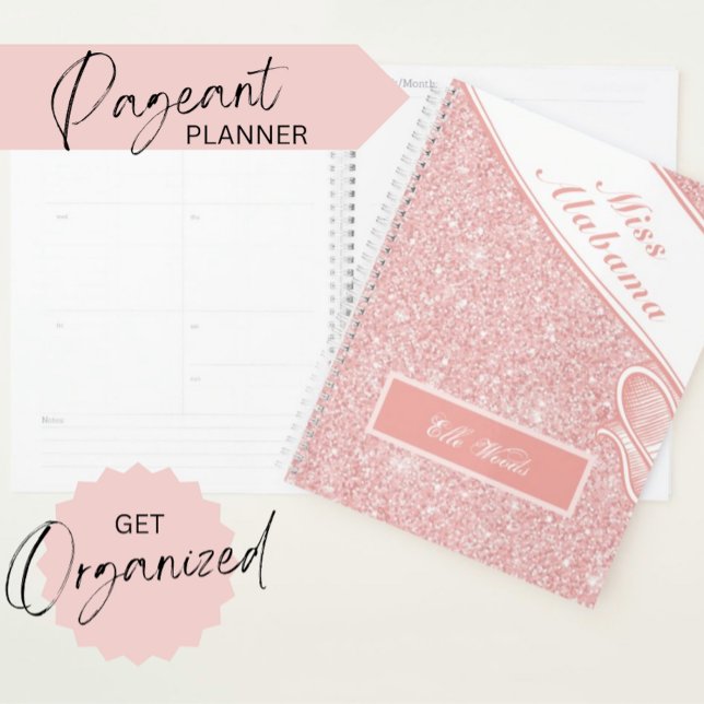 Customisable Pageant Planner - Rose Gold Glitter (Creator Uploaded)