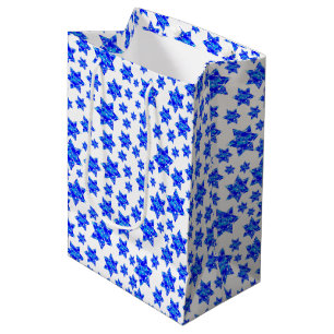 Customisable Paint Splatter Jewish Stars Medium Gift Bag