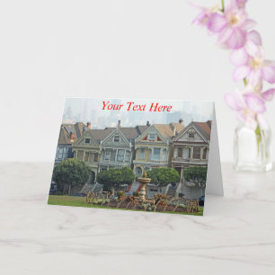 Customisable Painted Ladies, San Francisco Card