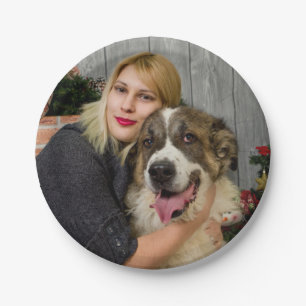 Customisable Paper Plate With Personalised Photo