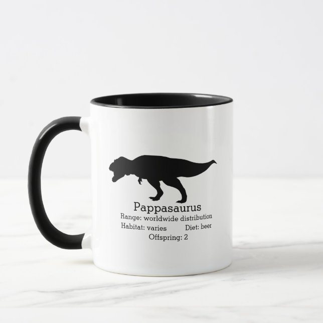 Customisable Pappasaurus Dad Mug (Left)