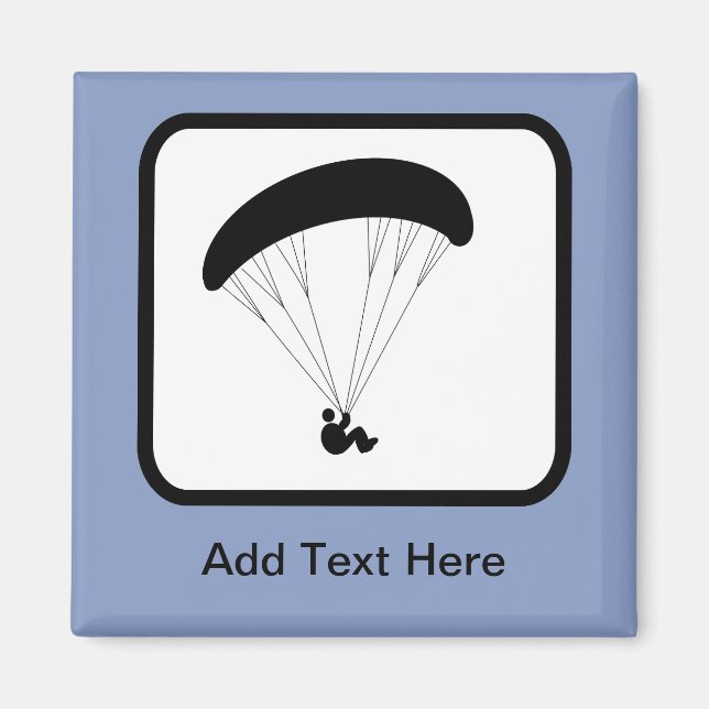 Customisable Paraglider Logo Magnet (Front)