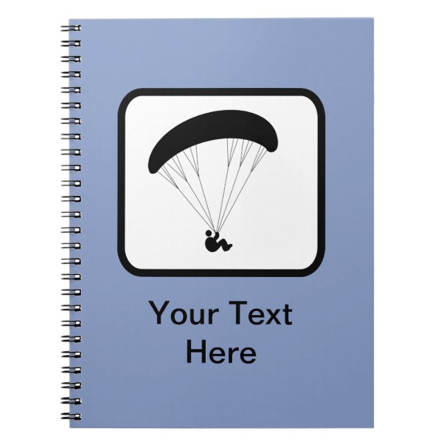 Customisable Paraglider Logo Spiral Notebook (Front)