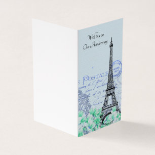 Customisable Paris Anniversary Card