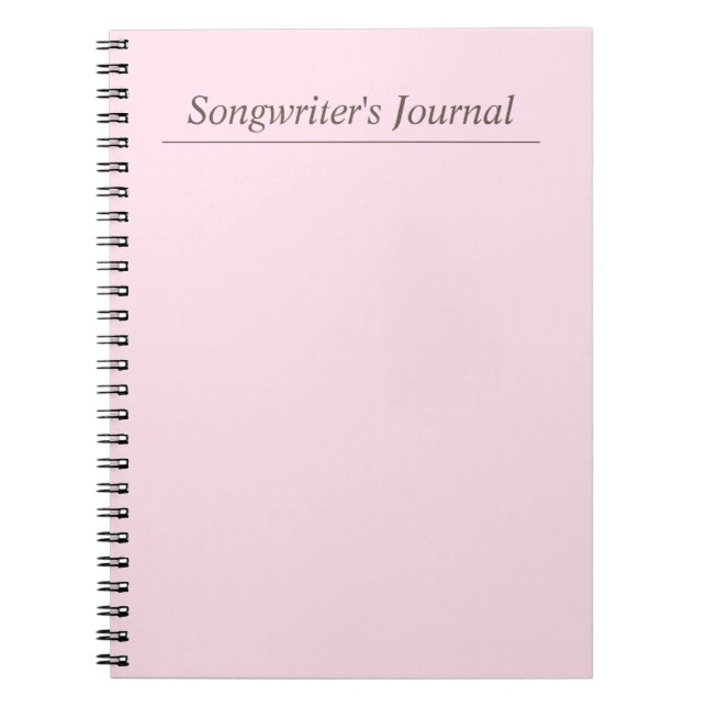 Customisable Pastel Songwriter's Journal (Front)