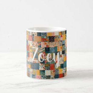 Customisable Patchwork Pattern Coffee Mug