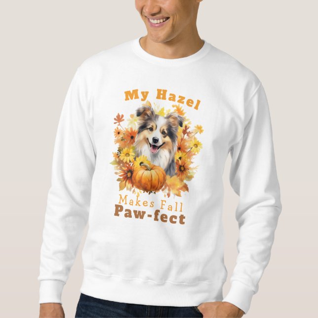 Customisable Paw-fect Autumn Dog Hazel Sweatshirt (Front)