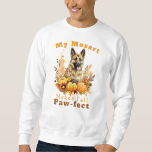 Customisable Paw-fect Autumn Dog Mozart Sweatshirt