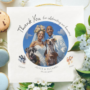 Customisable Paw-tograph Photo with Your Dogs Napkin