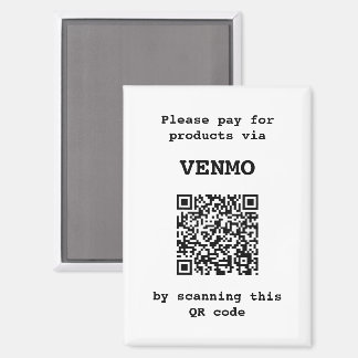 Customisable Payment Platform QR code  Magnet