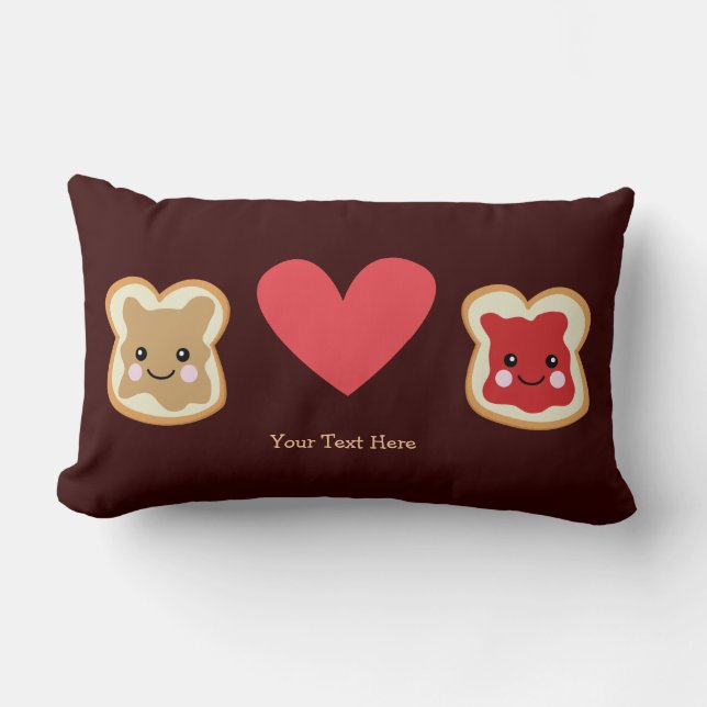 Customisable PB & J Lumbar Cushion (Front)