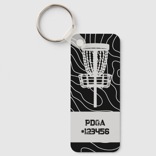 Customisable PDGA Number Disc Golf Keychain (Front)