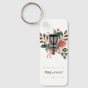 Customisable PDGA Number Disc Golf Keychain