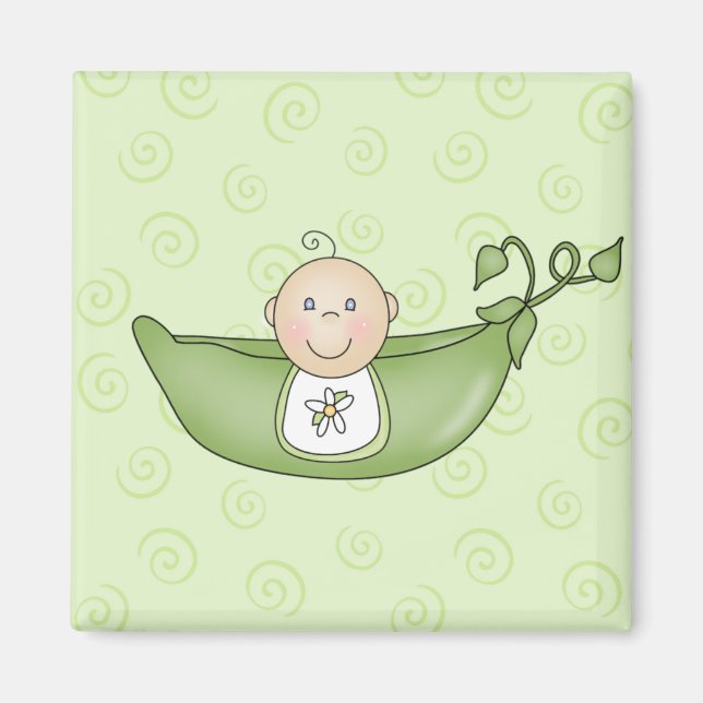 Customisable Pea in a Pod magnet (Front)