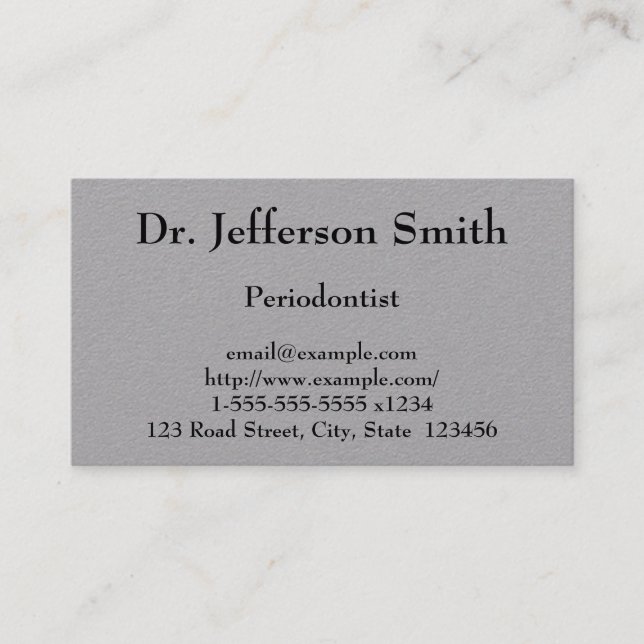 Customisable Periodontist Business Card (Front)
