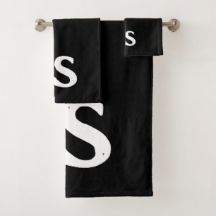 Customisable personal initials bath towel set