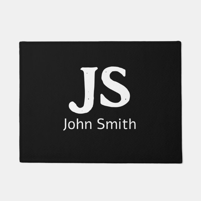 Customisable personal initials doormat (Front)