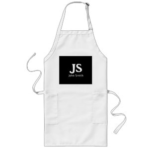 Customisable personal initials long apron