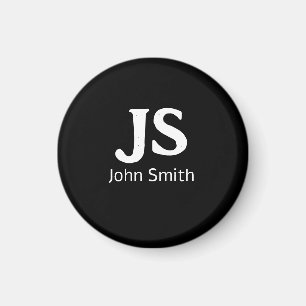 Customisable personal initials magnet