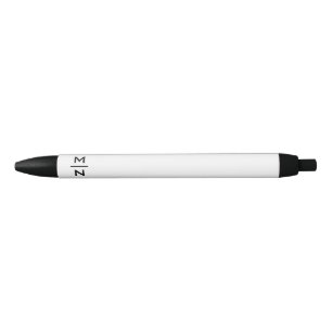 Customisable personal monogram black ink pen