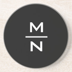 Customisable personal monogram coaster