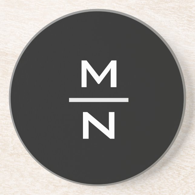 Customisable personal monogram coaster (Front)