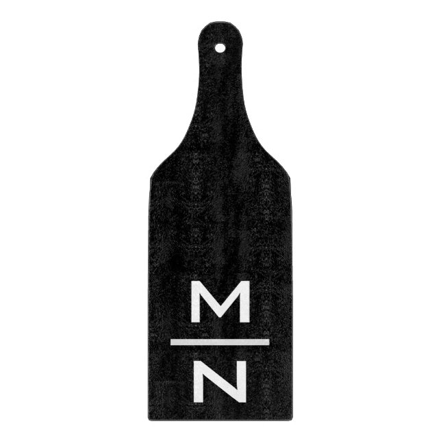 Customisable personal monogram cutting board (Front)