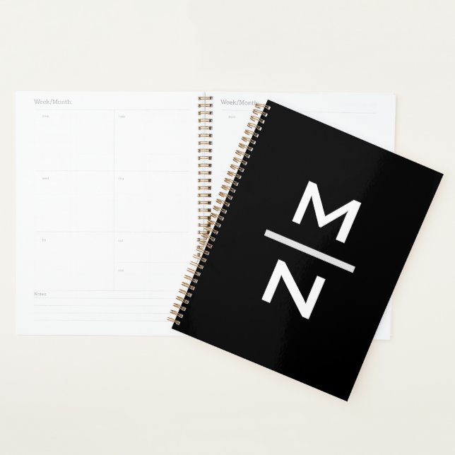 Customisable personal monogram planner (Display)
