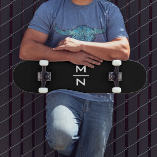 Customisable personal monogram skateboard
